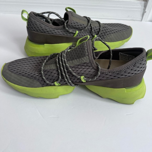 SOREL Women's Athletic Shoes Sneakers Gray Neon Green Lace Up Size 11 - Picture 6 of 8